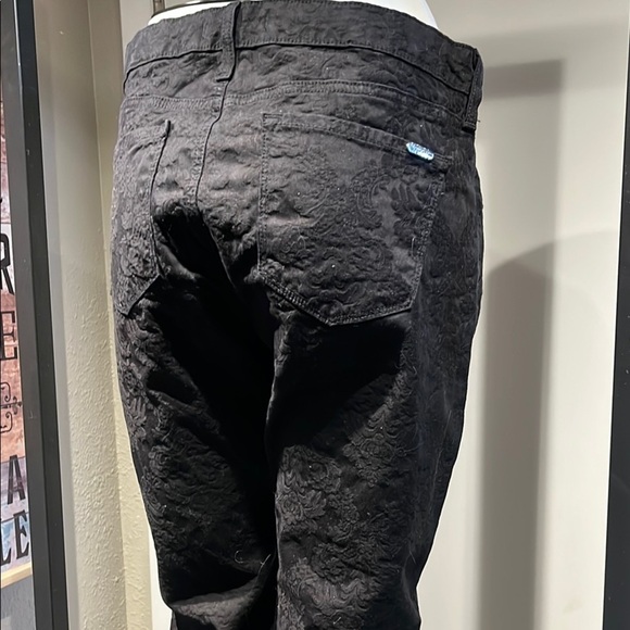 Black Straight Leg Jeans jacquard look - Picture 10 of 11